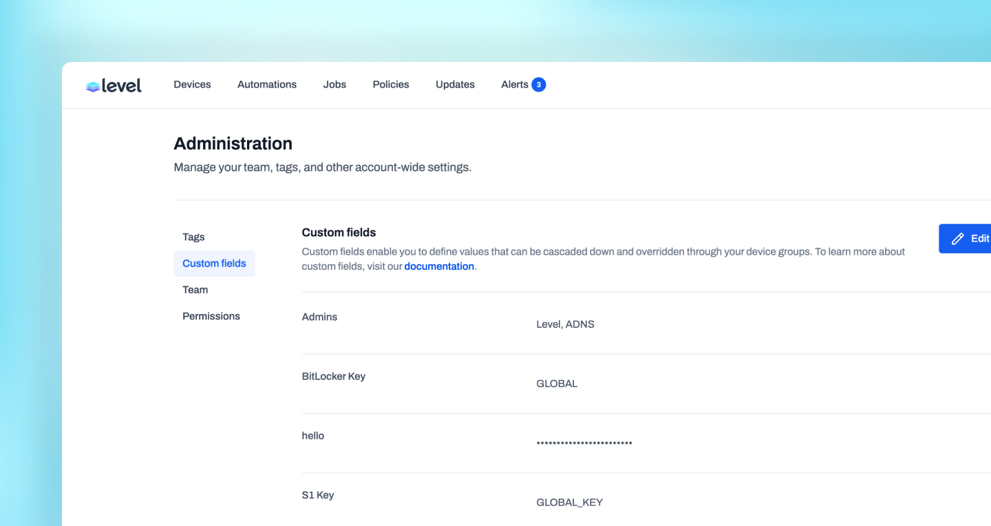 Custom fields
