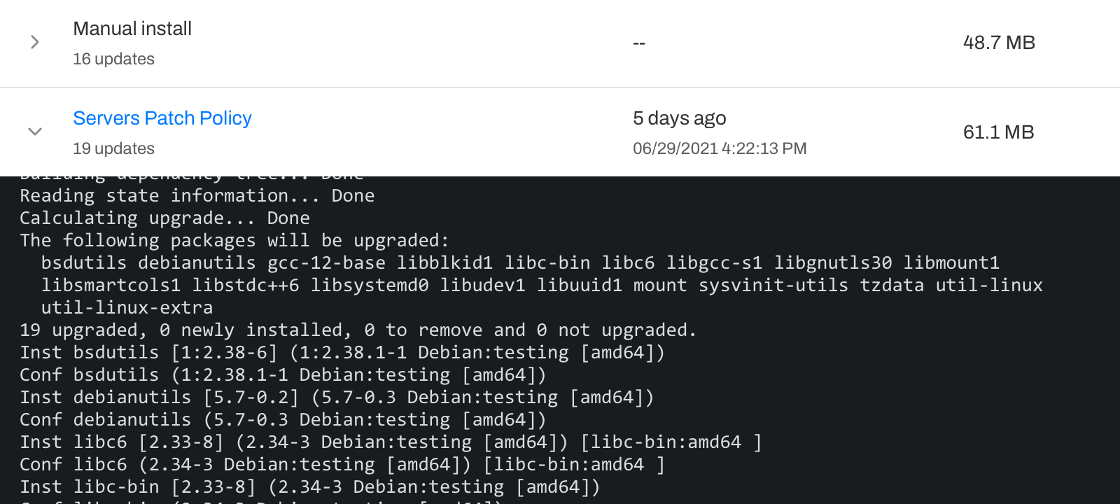 Level Linux patch management