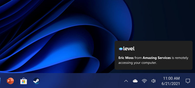 Level Remote Control Notification